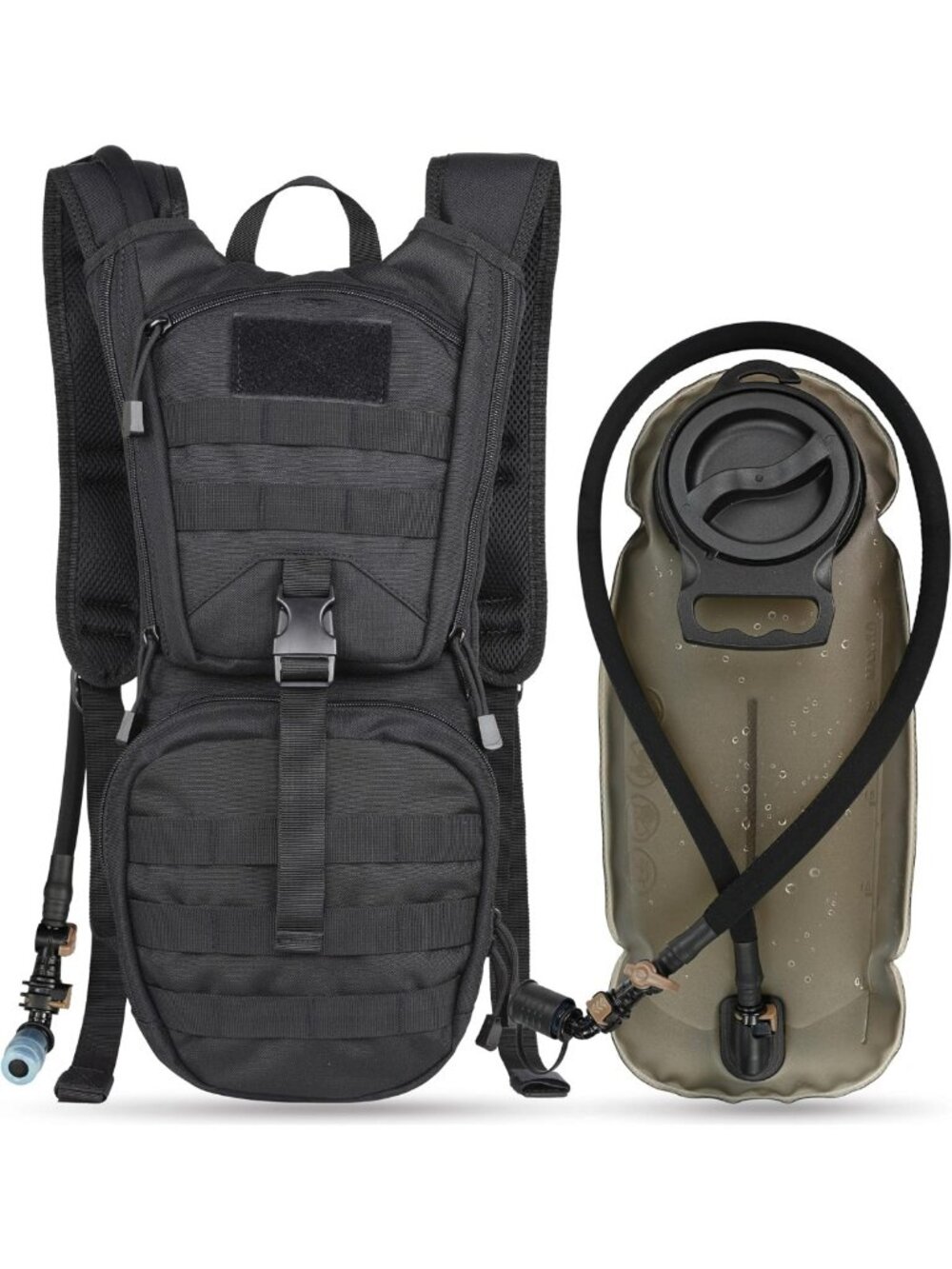 Tactical Molle Hydration Pack Backpack with 3L Water Bladder for Hiking